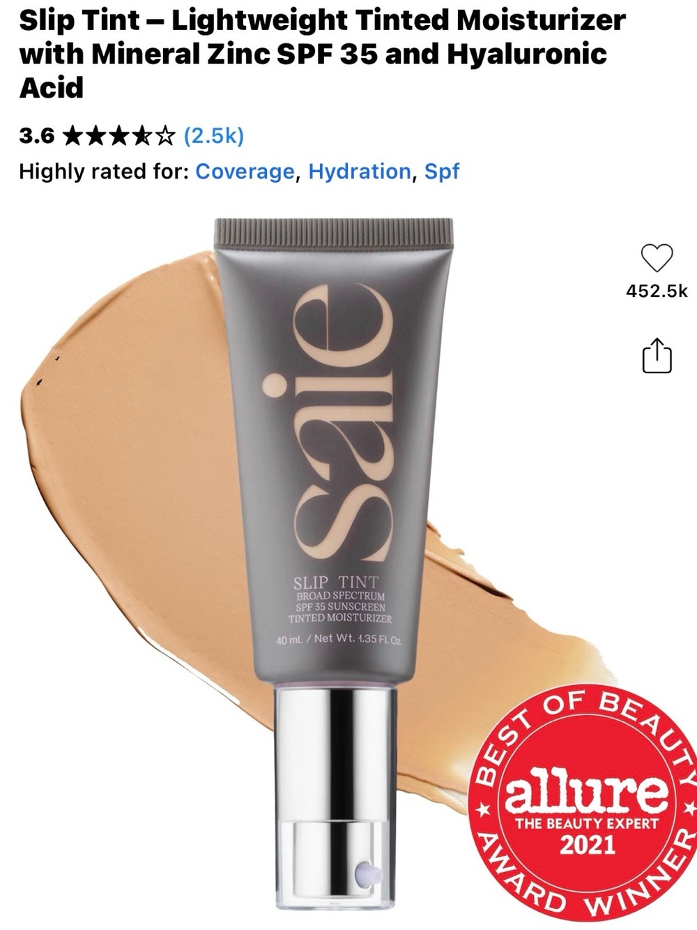 Said slip tint